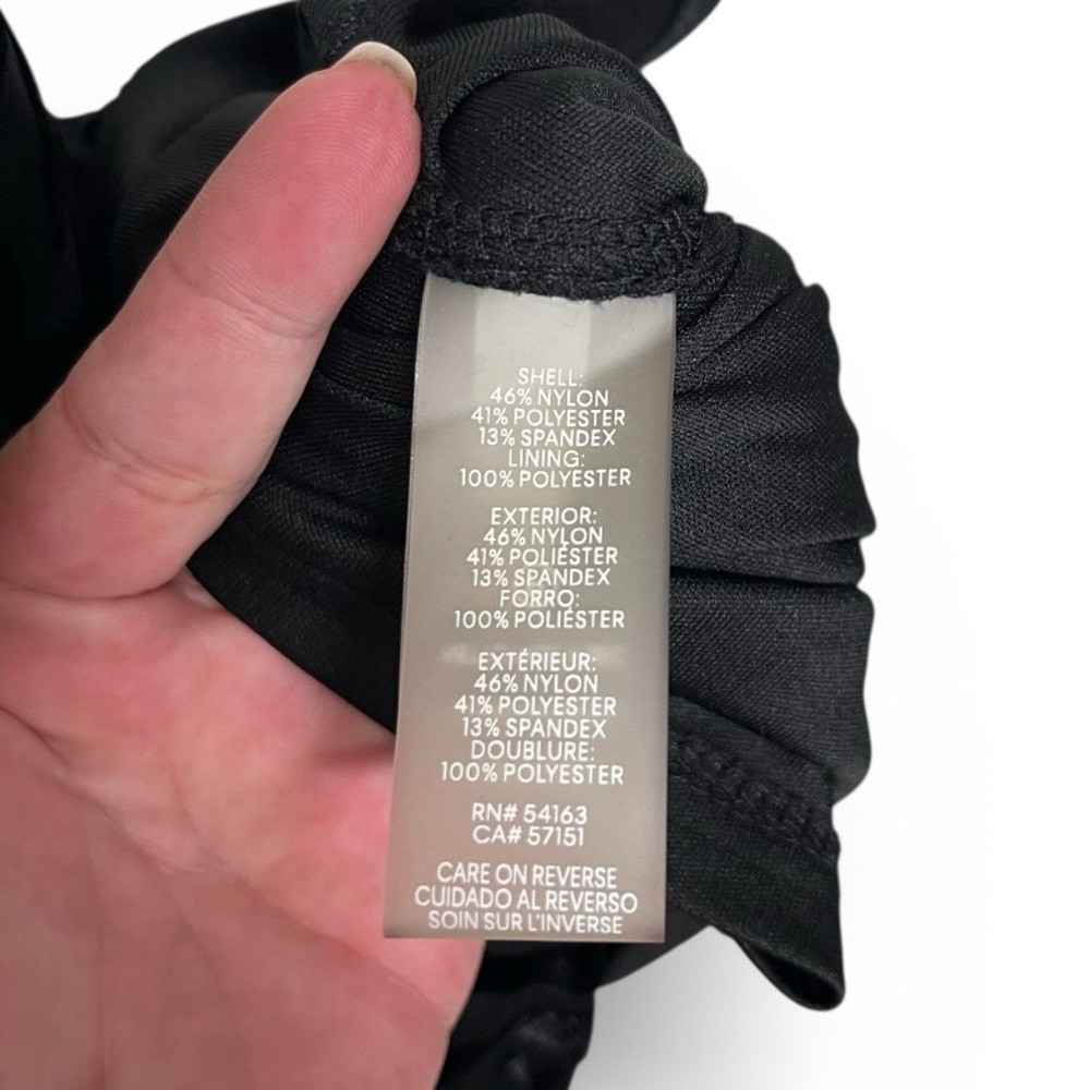 Calvin Klein Black Velvet Burn Out Zebra Print Long Sleeve Dress Size 10 - Picture 6 of 7